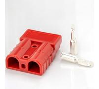 4-Pack 50A Connectors for 6-12 AWG Wire, Includes Black Dust, 600V Rated, Copper Silver Contacts, PPO Insulated, UL94-V0, Industrial Grade(RED)