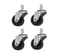 4 Pack 50mm Swivel Cs Heavy-Duty Nylon Wheels with Stainless Steel Bracket Smooth Rolling Ball Bearing Max Load 70kg Ideal for Trolley & Furniture