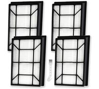 4 Pack 53296 Replacement EF-9 HEPA Vacuum HEPA Media Filter for Kenmore 22614, 31140, BU1005, BU1017 Upright Vacuum Cleaner for Kenmore Elite 21814, 31150, 81714, BU1018 Vacuum Cleaner 1 Clean Brush