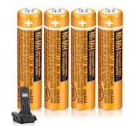 4 Pack 550mAh HHR-55AAABU NI-MH AAA Rechargeable Batteries for Panasonic 1.2V Battery for BT Gigaset Cordless Phones
