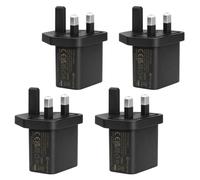 4 Pack 5V 2A 10W Black USB Plug Adapter, 100V-240V Input, 5V 2A Output for Phone, Tablet, Speakers, USB Fan, Mirror Lights and More Devices, UKCA Listed