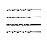 4 Pack 6.2mm HSS Hole Saw Arbor Pilot Drill Bits 100mm Straight Shank | Spiral flute for smooth chip ejection,heat & wear resistant,works on wood metal plastic,for joinery plumbing & renovation