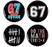 4 Pack 6 7 Pins 67 Meme Pins And Button Circle Badges Round Chest Pins Brooch Decor