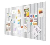 4 Pack 60 x 40 cm Large Cork Boards with Pushpins & Self-Adhesive Tape, Foldable Felt Bulletin Board, Decorative Notice Wall Tiles, Vision Pin Board for Home, Office, Kitchen, Photos & Memos
