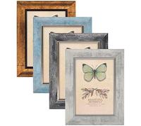 4 Pack 7x5 Picture Frames,Matted for 4x6 inch Photo Frames, 17.8 x 12.7cm Wood Grain Color Farmhouse Rustic Photo Frame (5x7 inch)