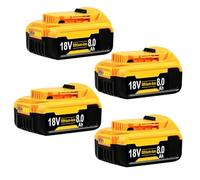 4-Pack 8.0Ah Lithium Battery Replacement for Dewalt Battery 18V Compatible with Dewalt 18V Battery DCB184 DCB200 DCB1820 DCB181 DCB182 DCB201 DCB200-2 Cordless Power Tools