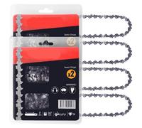 4-Pack 8 Inch Chainsaw Chain 3/8 Inch LP Pitch .043 Inch Gauge 34 Drive Links Various Models R34