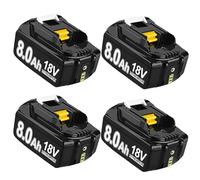 4 Pack 8000mAh 18V Replacement for Makita Battery Compatible with Makita 18V Battery Safe and Long-Lasting BL1860B BL1830B BL1840B BL1850B BL1815 BL1820 BL1825