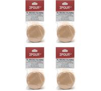 (4 Pack - 800x XL) Compatible with AeroPress XL - Reusable Unbleached Paper Coffee Filters, Natural & Vegan Replacement Pack
