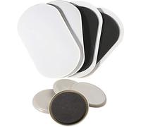 4 Pack 9-1/2" x 5-3/4" Oval Heavy Furniture Sliders & 4 Pack 3.5 Inch Carpet Slider - Heavy Furniture Glider Moving Pads Moving Furniture Reusable Furniture Moving Glides