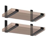 4 Pack - 9.25" L x 6" H x 1.5" W J Lip Shelf Bracket Rustic Industrial Farmhouse Iron Metal Wall Floating Shelf Bracket Metal Shelf Bracket, Industrial Shelf Bracket, Shelf Supports with Screws