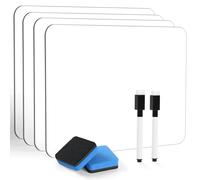 4 Pack A3 Size Double Sided White Board, 12 x 16 inch Dry Erase Boards WhiteBoards Lapboards for Students Teachers School Classroom Kids Children Drawing & Writing