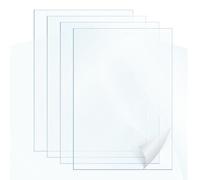 4 Pack A4 Clear Acrylic Sheet, 1mm Thick, Plexiglass Sheet For Crafts, Painting, Picture Frames(Square, 297 x 210mm) (4, A4)
