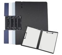 4 Pack A4 Size Foldable Clipboards 360 Degree Cover Flip Writing Pad Foldable Nursing Clipboard Folder with Horizontal and Vertical Metal Clip for Hospital School Office,4 Color