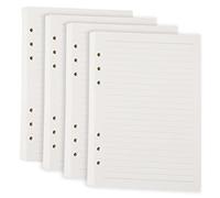 4 Pack A5 Filofax Refills - 320 Sheets Ruled Lined Paper, 6 Hole Loose Leaf Punched Refill for Diary Notebook, Refillable Planner for School Office Travel