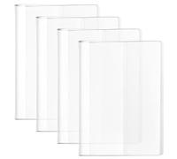 4 Pack A6 Clear Planner Cover, Transparent PVC A6 Notebook Cover | Protective Sleeve for Journal, Notebook Daily Planner for Office School Home Use, 22.8x15.4 cm/ 8.98x6.06 in(Open Dimensions)