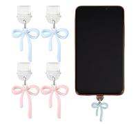 4 Pack Accessories Pendants, Type C Dust Plug Charms, Compatible with Kindle and for iPhone 16/15, Gift for Men and Women, Elegant Phone and Tablet Charms