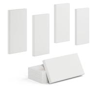 4 Pack Acoustic Panels High-Density Core with Fabric Cover - Self-Adhesive Soundproofing and Sound-Absorbing Wall Panels for Echo Reduction in Studio, Office, Home Theater, or Recording Rooms(White)
