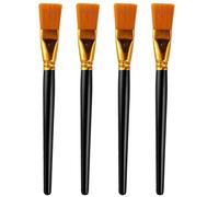 4 Pack Acrylic Paint Brushes - 1 Inch Flat Craft Paint Brushes for Artists - Professional Quality for Acrylic, Watercolor, Gouache, Oil, Face & Body Art