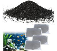 4-Pack Activated Carbon Inserts Replacement for AquaClear 70 Aquarium Filter（155-gram / Bags）,Carbon Media Fit for Fluval AquaClear up to 70 Gallons，Low-Ash Charcoal Fit Fish Tank Filter A1386，White