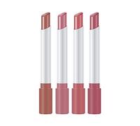 4-Pack Adaptive Lip Gloss - SmartColor™ pH & Temp Shift (Velvet to Gloss Finish)12Hr Feather-Proof Wear, 5% Vitamin E Infused, ISO 16128 Natural Index 92%, Office/Date/Night Set