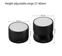 4-Pack Adjustable Bed Risers for Furniture - 27-40 mm Height-Increasing Foot Pads, Metal Construction with Silicone Dampening, Noise-Reduci(Black)