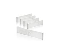 4-Pack Adjustable Drawer Dividers,Expandable Plastic Kitchen Clothes Drawer Organisers,Drawer Organiser Divider for Kitchen Bedroom Office Desk Drawer
