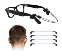4-Pack Adjustable Eyeglass Straps for RayBan Meta & Oakley Smart Glasses, Anti-Slip Eyewear Retainer Cord & Sunglass Lanyard, 8.66-15.75in Neck Strap for Sports, Outdoor & Travel, 4 Colors