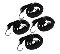 4-Pack Adjustable Heavy Duty Bungee Cords with Hooks - 2m / 6.6ft Long, Strong Elastic Straps for Cargo, Travel, Camping & Storage (ONE SIZE)