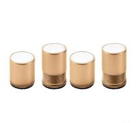 4 Pack Adjustable Height For Furniture Bed Table Legs Riser Base With Noise Dampening And Anti Slip Features For Stable And Quiet Elevation(Gold)