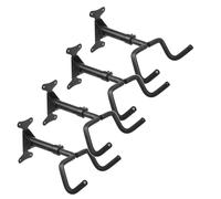 4-pack adjustable wall-mounted bike hooks
