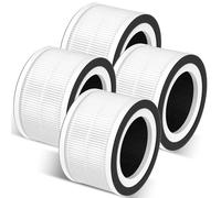 4-Pack Afloia True HEPA Replacement Filter Compatible with Afloia Air Purifier Fillo/Halo/Allo, Match ASIN: B088FHCS83/B07JG1R2GB/B09M799DT4/B07WR2CT7V/B09B7FPFVD/B09B7G1V89/B087WNSG16/B09M78CZYX
