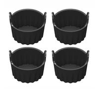 4 Pack Air Fryer Egg Poacher Cups - Premium Food Grade Ramekins for Air Fryer & Microwave, Durable Egg Poacher Moulds for Souffle, Muffins, Custard & Pudding Baking