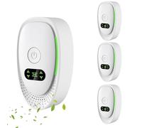 4 Pack Air Purifier for Bedroom Home,Negative Ionic Air Purifier Plug in UK, Portable Air Cleaner for Odor,Smoke Dust,Pets,Quiet Operation Air Freshener for Office, Bathrooms,Kitchen,Garage