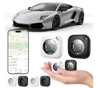 4 Pack Air Tag Tracker Smart Bluetooth,GPS Tracker for Vehicles Work with Apple Find My APP (iOS Only),With 4 Lanyards and Protective Case,Replaceable Battery, Waterproof, No Monthly Fee