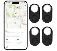 4 Pack Air Tracker Tags,Bluetooth Item Finder Compatible with Apple Find My APP (iOS Only) IP67 Waterproof,Air Tracker for Keys,Luggage,Wallets,Dog,Cat,Easily Locate Lost Items-No Monthly Fee(Black)