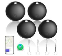 4 Pack Air Tracker Tags (iOS only), Mini Smart Trackers with Apple Find My, Replaceable Battery Waterproof Bluetooth Item Finder for Wallets Backpacks Pets