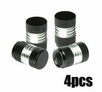 4-Pack Alloy Tire Valve Stem Dust for Car Wheels - Anti-Rust, Lightweight Air Valve Covers in Black/Red/Blue/Purple/Silver/Gold - Fits Stan(BLACK)