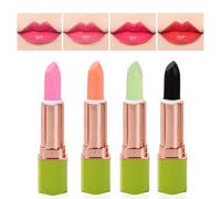 4 Pack Aloe Vera Colour Changing Lip Balm Set, Magic Temperature Sensitive Hydrating Lip Tint, Natural Moisturizing Lipstick, Long Lasting Lip Gloss for Women and Girls