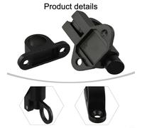 4 Pack Aluminum Alloy Automatic Spring Latch for Shed Door, Garden Gate, Room & - Rust Resistant Bounce Bolt Lock with Screws (58 x 44 mm)(Black)