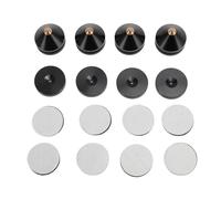 4 - Pack Aluminum Alloy Speaker Isolation Feet, Vibration Absorber Spikes for Speakers and Amplifiers, Shockproof Stand Feet with Sponge Pads for CD DVD Players and Audio (Black)