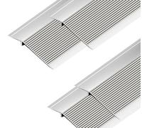 4 Pack Aluminum Floor Transition Strip Door Bar,Floor Bar for Doorways Threshold Ramp Tile Laminate Planks,Bridge The Height is 30mm(Silver,0.9m × 10cm)