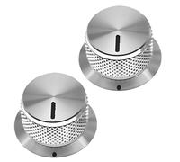 4 Pack Aluminum Volume Control Knob Set, Metal Potentiometer Knobs with Allen Wrench, HiFi Audio Amplifier Knobs, Knurled Grip, 6 mm D Shaft