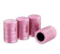 4 Pack Anodized Aluminium Tire Valve Cap Set for Audi A4 Avant B9 8W I 2015-2024 -, Corrosion Resistant Tyre Valve Stem Caps Non-Fading Bright Color Valve Caps,Pink