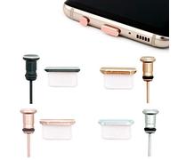 4 Pack Anti-dust Plug Set Compatible with Type C Charging Port and Earphone Jack, Anti Dust Pluggy Caps for USB C Devices As Samsung Galaxy Note 8 Plus 9 S9 S9+ S10 S10+ HTC 10 U11 U11+ OnePlus 5 5T