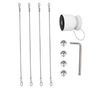 4 Pack Anti Theft Security Chain, Anti Drop Camera Mount Compatible with Google Nest Cam Outdoor Battery,Tapo C425/C460,Heavy Duty Outdoor Camera Safety Protection Accessory,Camera Not Included