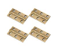 4 Pack Antique Brass Hinges, 2 Inch Vintage Corner Heavy Duty Furniture Hinge for Cabinet Doors, Wooden Boxes