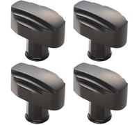 4 Pack - Art Deco Cabinet Door Knob - 30mm Matt Black Kitchen Cupboard Pull Handle