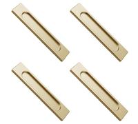 4-Pack Auto-Adhesive Sliding Door Handles Modern Aluminum Alloy Pulls Ovals Recessed Cabinets Pull Handles Ovals Recessed Cabinets Pull Handles