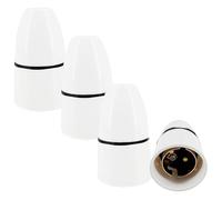 4 Pack B22 Bayonet Pendant Lamp Holder, Ceiling Light Fittings UK Light Fittings Ceilings White Bayonet Light Fitting Unswitched for Install Ceilings, Chandelier Wall Mount and Hanging